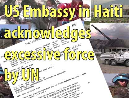US Embassy in Haiti acknowledges excessive force by UN - January 24, 2007
