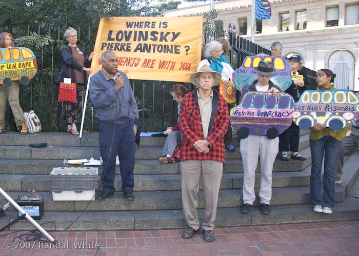 Haiti Action Committee at September 2007 Rally for Lovinsky